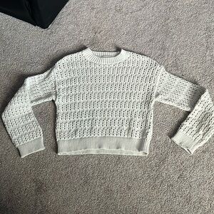 Women's Openwork Crewneck Pullover Sweater - Universal Thread